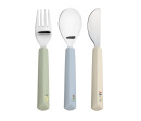 Cutlery with Silicone Handle 3pcs Happy Fruits lemon
