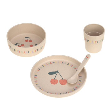 Dish Set PP/Cellulose Happy Fruits cherry
