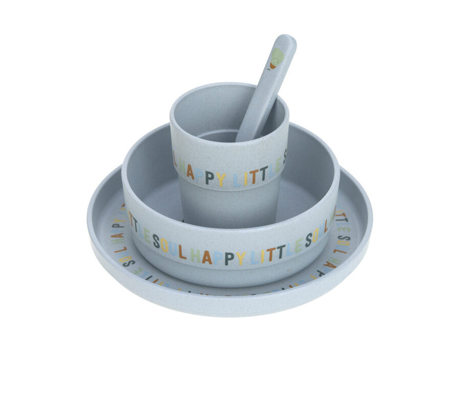 Dish Set PP/Cellulose Happy Fruits lemon