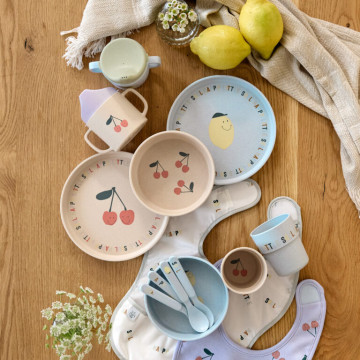 Dish Set PP/Cellulose Happy Fruits lemon