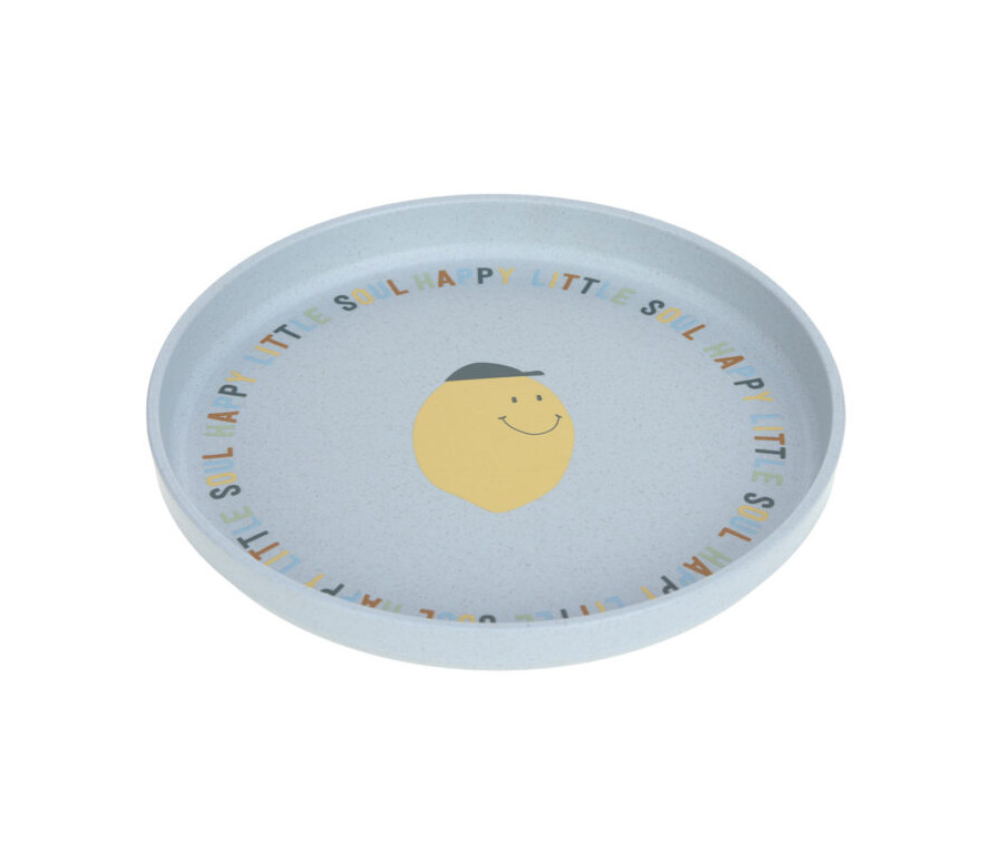 Plate PP/Cellulose Happy Fruits lemon