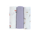 Swaddle Burp blanket 85x85 Happy Fruits cherry