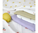 Swaddle Burp blanket 85x85 Happy Fruits cherry