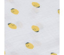 Swaddle Burp blanket 85x85 Happy Fruits lemon