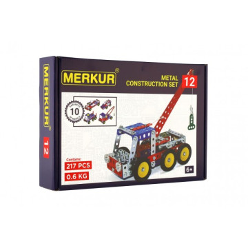 Stavebnice MERKUR 012 Odtahové vozidlo 10 modelů 217ks v krabici 26x18x5cm