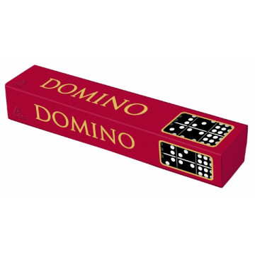 Domino společenská hra dřevo 55ks v krabičce 23,5x3,5x5cm