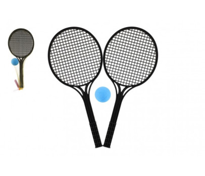 Soft tenis plast černý 53cm+míček v síťce