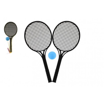 Soft tenis plast černý 53cm+míček v síťce