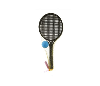 Soft tenis plast černý 53cm+míček v síťce