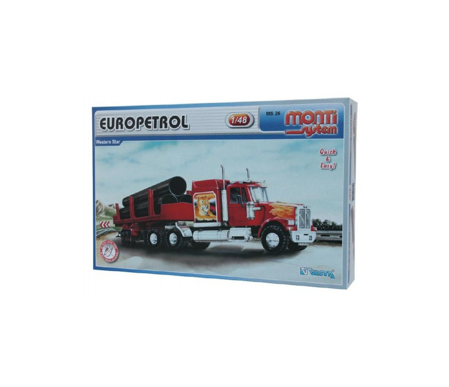 Stavebnice Monti System MS 26 Europetrol Western star 1:48 v krabici 32x20,5x7,5cm