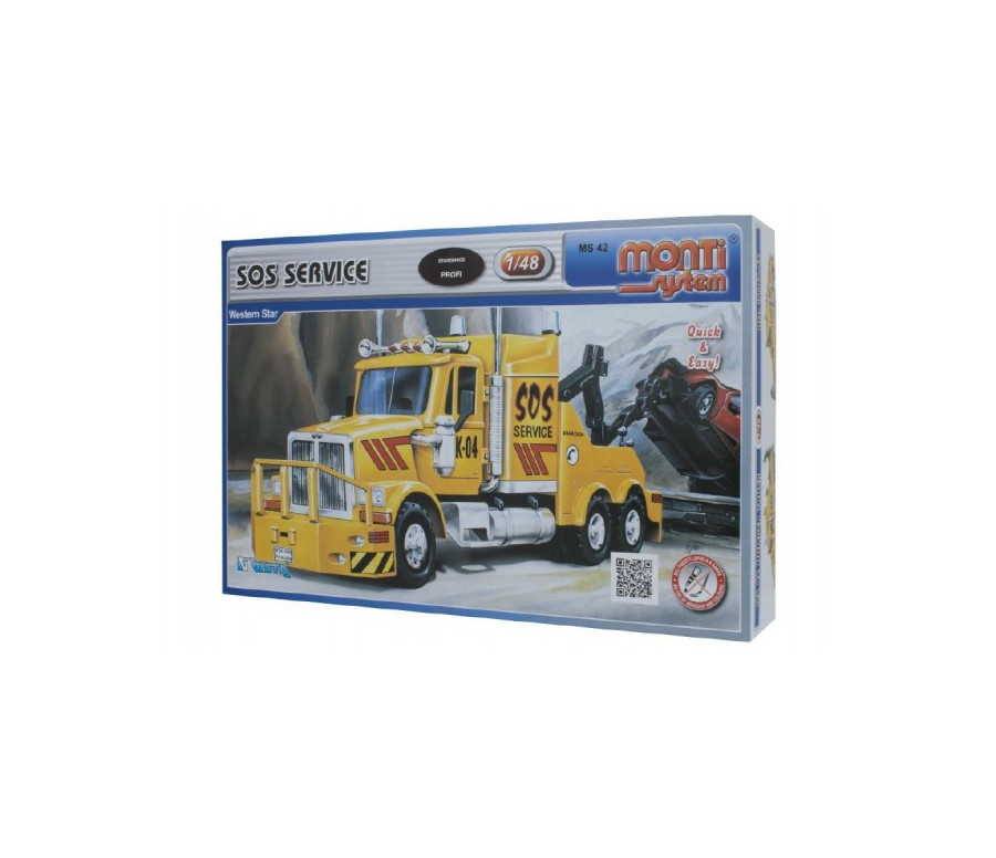 Stavebnice Monti System MS 42 SOS Service Western star 1:48 v krabici 22x15x6cm