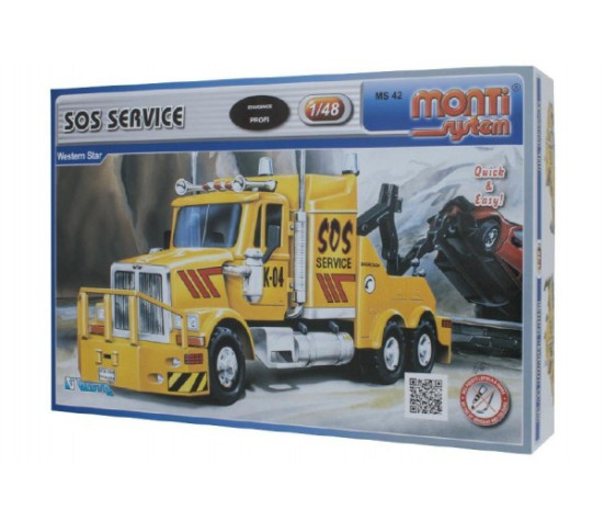 Stavebnice Monti System MS 42 SOS Service Western star 1:48 v krabici 22x15x6cm