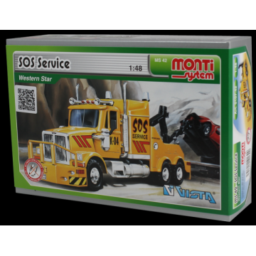 Stavebnice Monti System MS 42 SOS Service Western star 1:48 v krabici 22x15x6cm