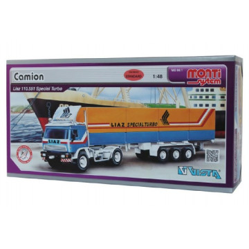 Stavebnice Monti System MS 08.1 Camion Liaz Special Turbo 1:48 v krabici 31,5x16,5x7,5cm