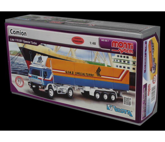 Stavebnice Monti System MS 08.1 Camion Liaz Special Turbo 1:48 v krabici 31,5x16,5x7,5cm