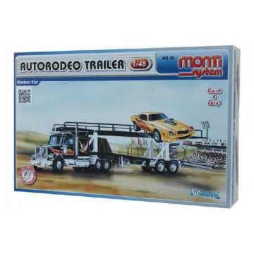 Stavebnice Monti System MS 39 Autorodeo Trailer Western star 1:48 v krabici 32x20x7,5cm