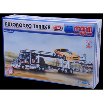 Stavebnice Monti System MS 39 Autorodeo Trailer Western star 1:48 v krabici 32x20x7,5cm