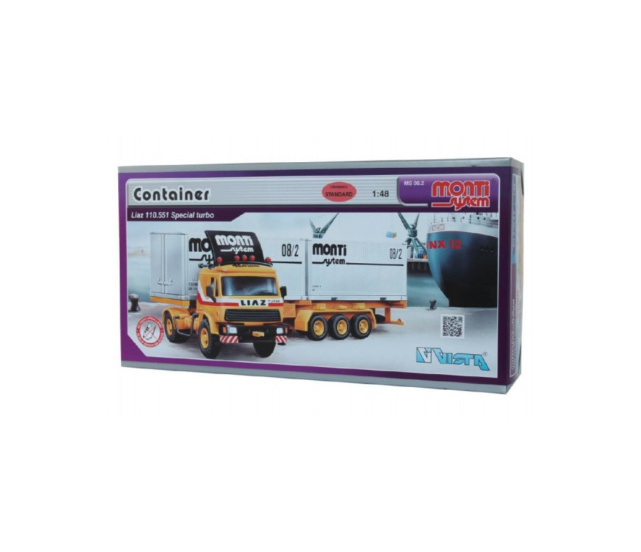 Stavebnice Monti System MS 08.2 Container Liaz 1:48 v krabici 31,5x16,5x7,5cm