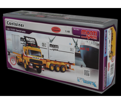 Stavebnice Monti System MS 08.2 Container Liaz 1:48 v krabici 31,5x16,5x7,5cm