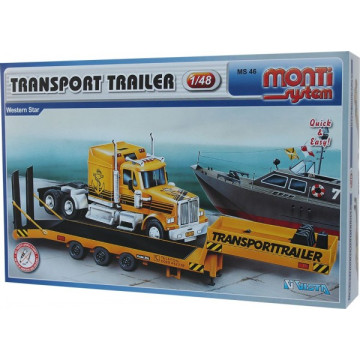 Stavebnice Monti System MS 46 Transport Trailer Western Star 1:48 v krabici 32x20,5x7,5cm