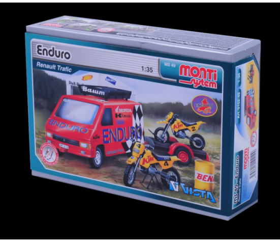 Stavebnice Monti System MS 49 Enduro Renault Trafic 1:35 v krabici 22x15x6cm