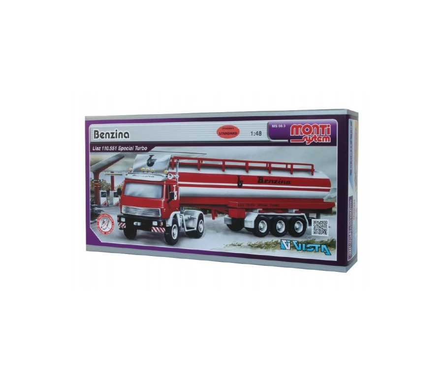 Stavebnice Monti System MS 08.3 Benzina Liaz 1:48 v krabici 31,5x16,5x7,5cm