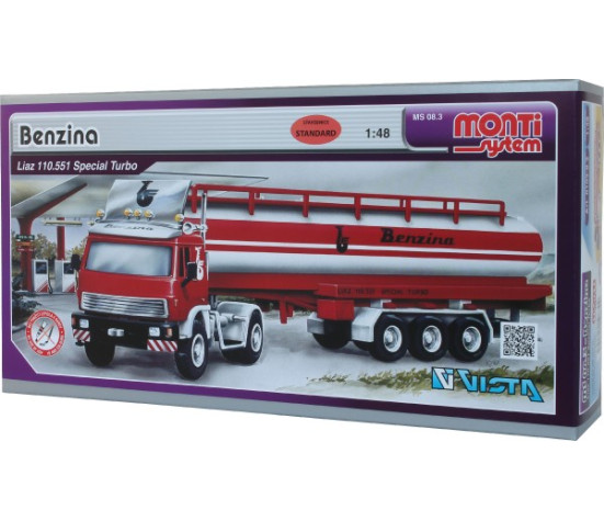 Stavebnice Monti System MS 08.3 Benzina Liaz 1:48 v krabici 31,5x16,5x7,5cm