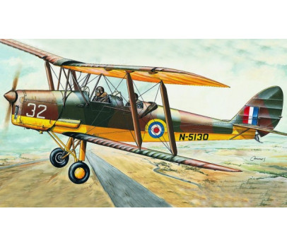 Model D.H.82 Tiger Moth 15,4x19cm v krabici 31x13,5x3,5cm