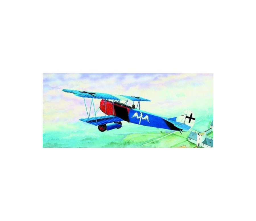 Model Fokker D-VII 15,2x19,3cm v krabici 31x13,5x3,5cm