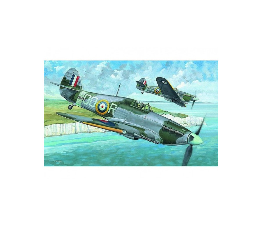 Model Hawker Hurricane MK.IIC 13,6x16,9cm v krabici 25x14,5x4,5cm