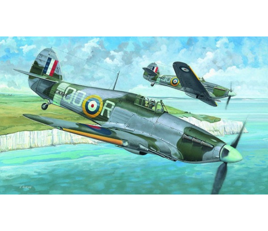 Model Hawker Hurricane MK.IIC 13,6x16,9cm v krabici 25x14,5x4,5cm