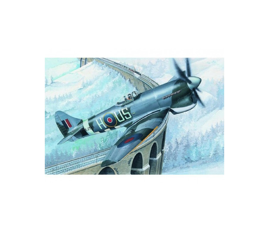 Model Hawker Tempest MK.V 14,2x17,3cm v krabici 25x14,5x4,5cm