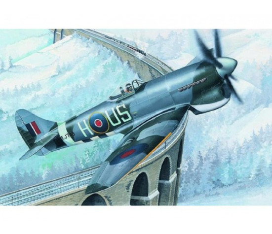 Model Hawker Tempest MK.V 14,2x17,3cm v krabici 25x14,5x4,5cm