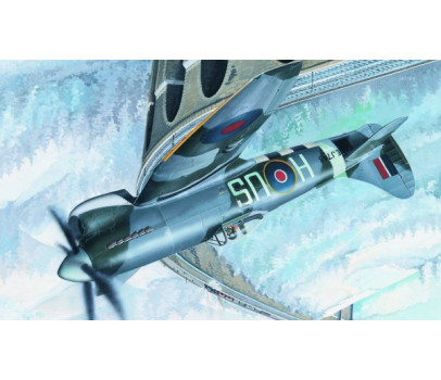 Model Hawker Tempest MK.V 14,2x17,3cm v krabici 25x14,5x4,5cm