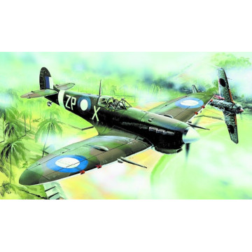 Model Supermarine Spitfire MK.VC 12,8x15,3cm v krabici 25x14,5x4,5cm