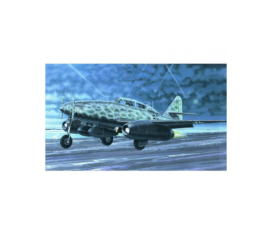 Model Messerschmitt Me262 B-1a/U1 14,7x17,4cm v krabici 25x14,5x4,5cm