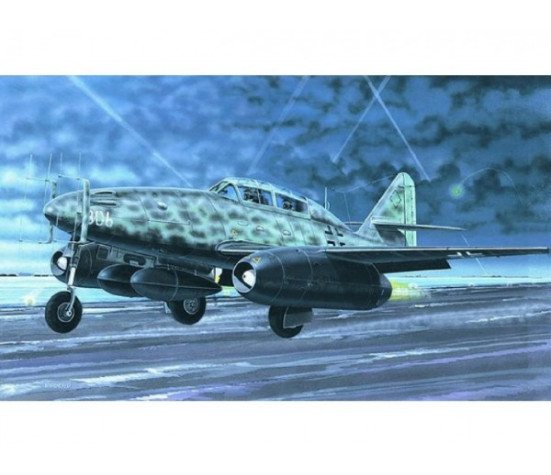 Model Messerschmitt Me262 B-1a/U1 14,7x17,4cm v krabici 25x14,5x4,5cm