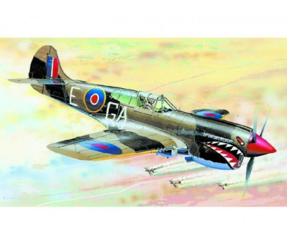 Model Curtiss P-40 K Kittyhawk MK.3 13,2x15,7cm v krabici 25x14,5x4,5cm