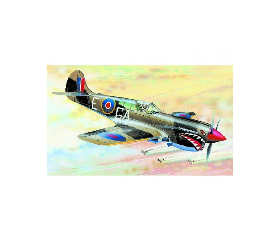 Model Curtiss P-40 K Kittyhawk MK.3 13,2x15,7cm v krabici 25x14,5x4,5cm