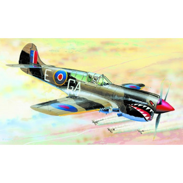 Model Curtiss P-40 K Kittyhawk MK.3 13,2x15,7cm v krabici 25x14,5x4,5cm