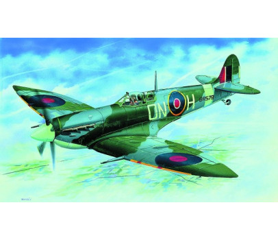 Model Supermarine Spitfire H.F.MK.VI 12,9x17,2cm v krabici 25x14,5x4,5cm