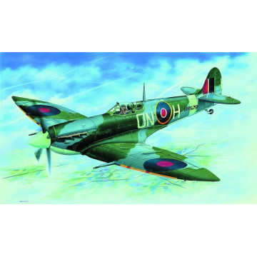 Model Supermarine Spitfire H.F.MK.VI 12,9x17,2cm v krabici 25x14,5x4,5cm