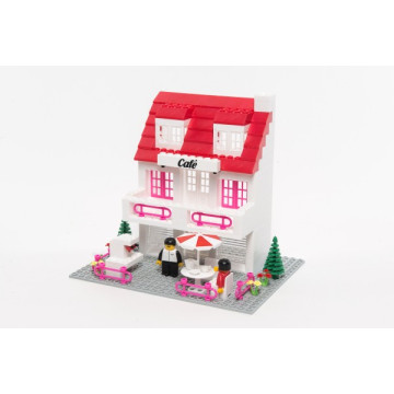 Stavebnice Cheva 18 Cukrárna plast 215ks v kbelíku 17x22x17cm