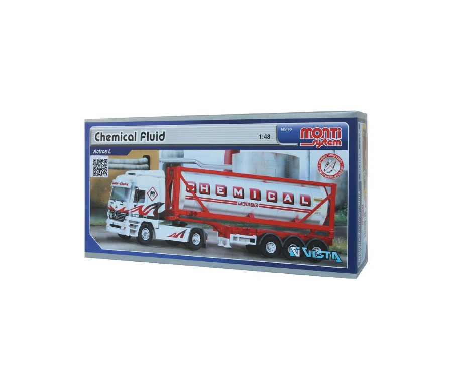 Stavebnice Monti System MS 60 Chemical Fluid Actros L-MB 1:48 v krabici 31,5x16,5x7,5cm