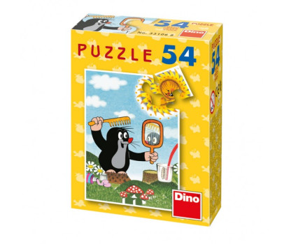 Minipuzzle Krtek 19,8x13,2cm 8 druhů 54 dílků v krabičce 9x7x3cm 40ks v boxu