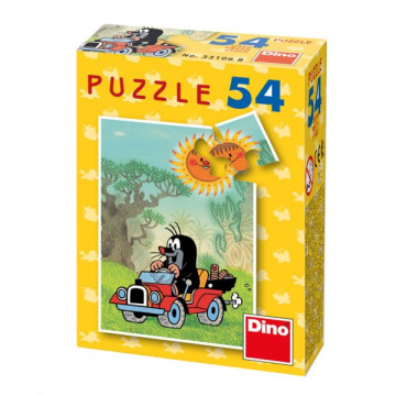 Minipuzzle Krtek 19,8x13,2cm 8 druhů 54 dílků v krabičce 9x7x3cm 40ks v boxu