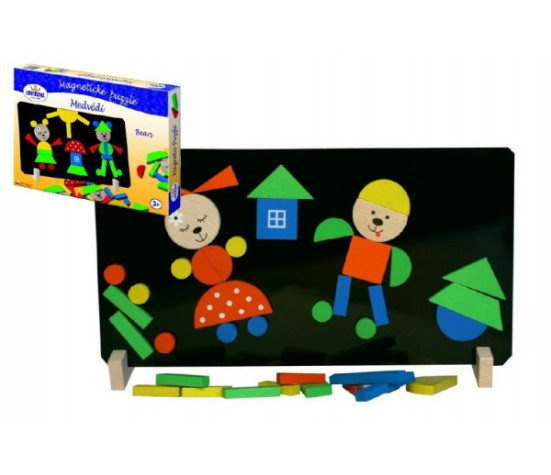 Magnetické puzzle Medvědi v krabici 33x23x3,5cm