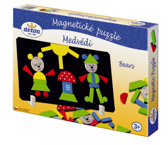 Magnetické puzzle Medvědi v krabici 33x23x3,5cm