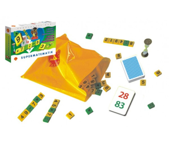 Supermatematik společenská hra naučná v krabici 29x19cm