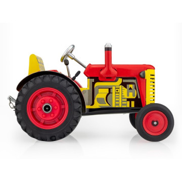 Traktor Zetor červený na klíček kov 14cm 1:25 v krabičce Kovap